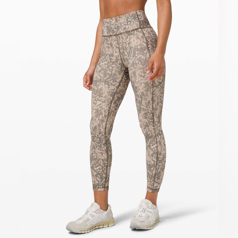 Lululemon Invigorate High-Rise Tight Legging 25" Gritstone White Opal Multi Sz 6